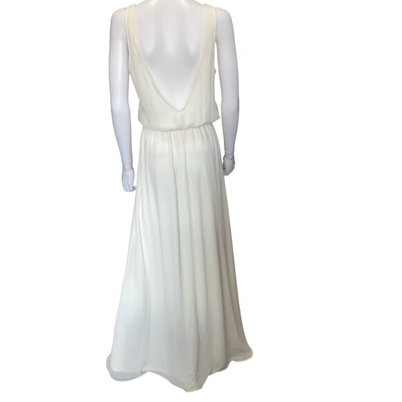 Show Me Your Mumu Dress Womens M White Sleeveless V-Neck Maxi Polyester - Picture 4 of 10